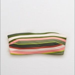 Aerie Striped Bandeau Bikini Top XL